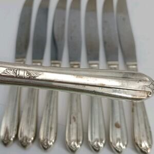 8X BK Rogers Starlight BUTTER KNIVES Silverplate International